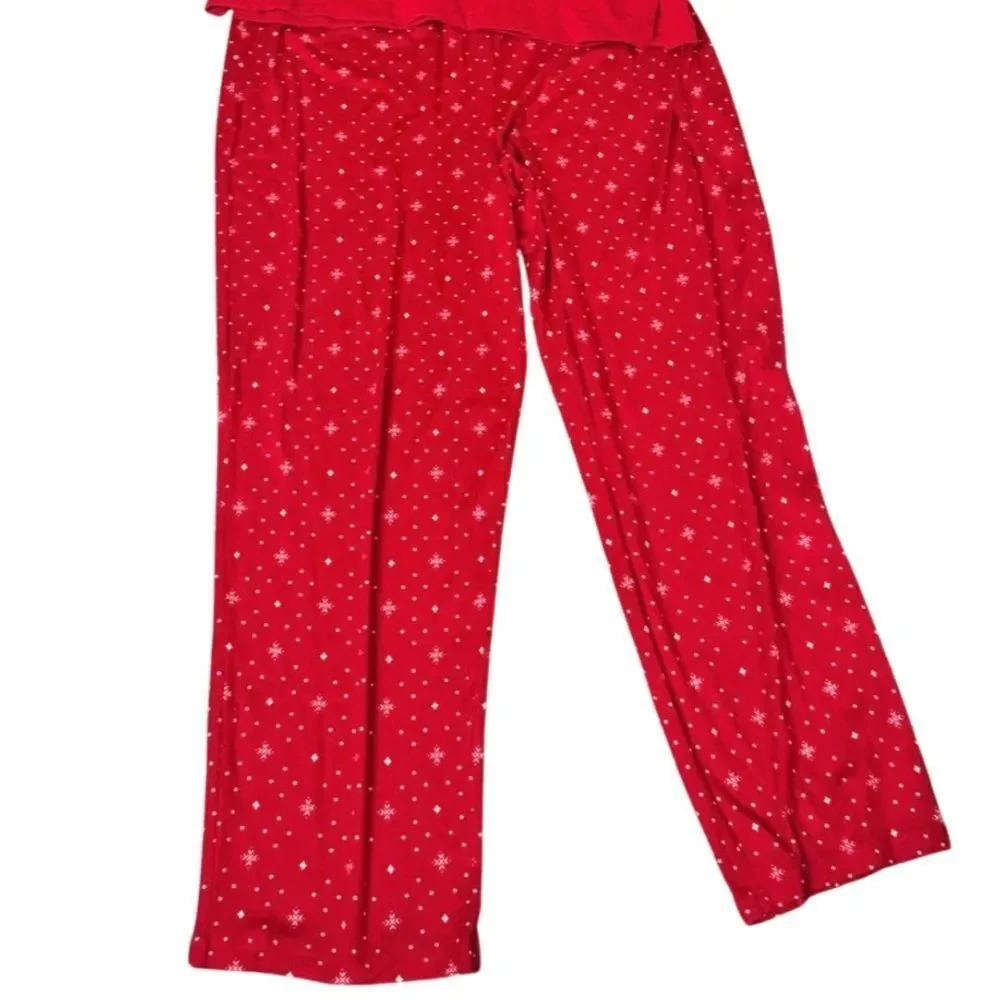 Pajama Set Women’s Soft Winter Lounge Chatter Club Pants Family PJ Top Christmas